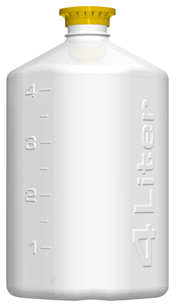 4L HDPE, Boston Square, 45mm Cap - SolventWaste.com