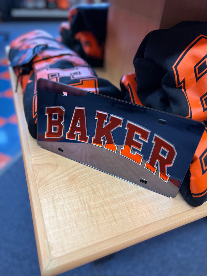Baker Acrylic License Plate