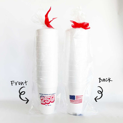 Two Funny Girls July 4th/Patriotic-America USA 250th Foam Cup 10 Pack