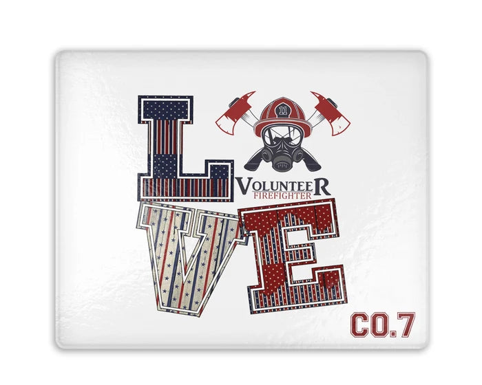 Blazing Love | Glass Cutting Board