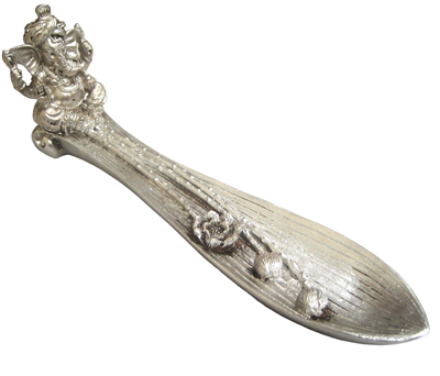 Ceramic Ash Catcher (1)- Silver Ganesh - QMH15661B-62