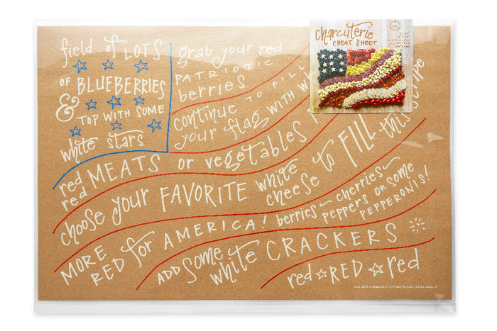 Color Box Design & Letterpress Charcuterie Cheat Sheet | Flag