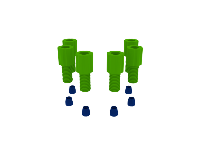 EZwaste®, Safety Vent, Replacement Fittings, 1/16'' OD Fittings Pack - SolventWaste.com