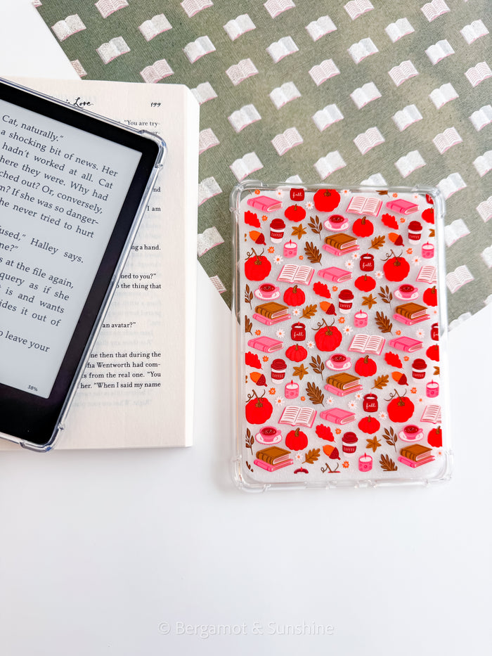 Fall Bookish Kindle Paperwhite Case – Cozy E-Reader Cover