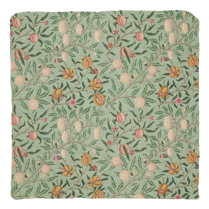 Fruit Cotton Throw Pillows William Morris Sage Green