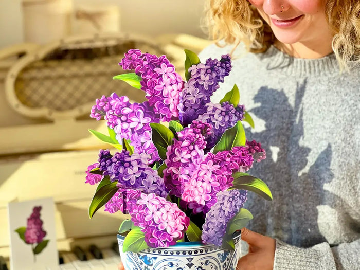 Garden Lilacs Pop Up Greeting Bouquet