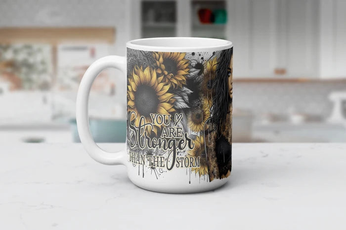 Golden Petals, Unbreakable Spirit | Inspirational Sunflower Mug | 1314 Creations