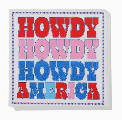 Coterie Party Supplies Party Howdy Darling Americana Cocktail Napkins
