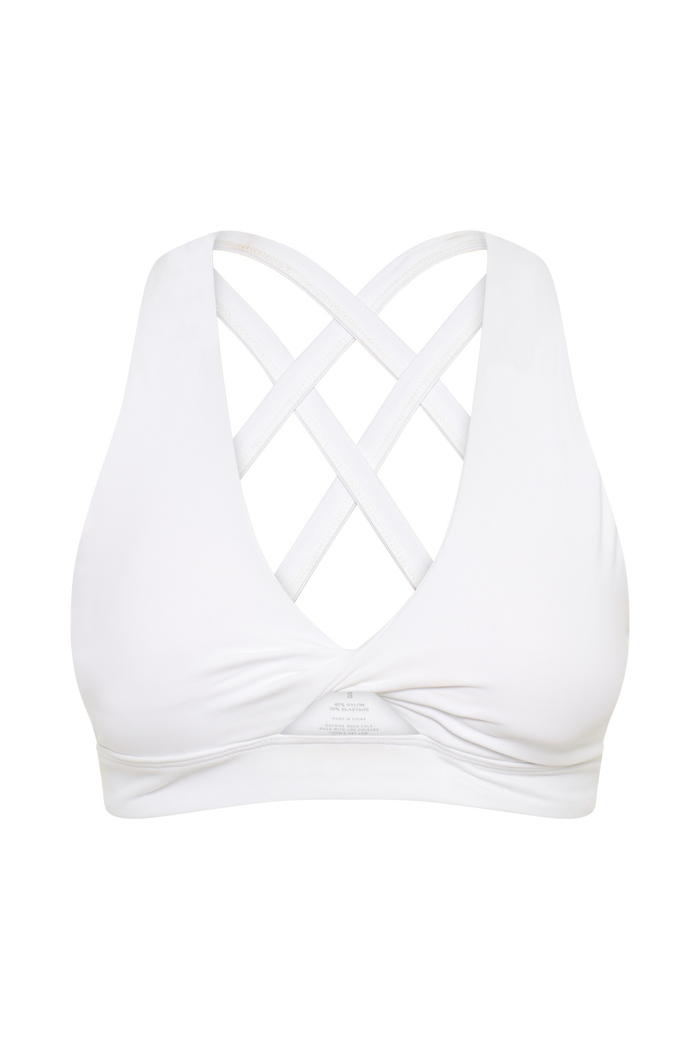 Jackie Twist Crop Top - White