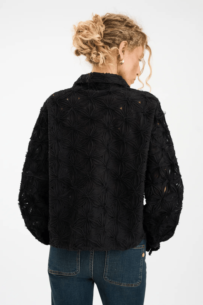 Pieszak J235156 PD - Lexie D Chiffon Tie Jacket Black - Dotique - Pieszak