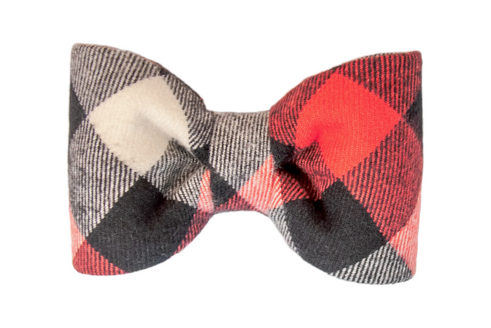 Red White & Black Flannel Bow Tie - Crew LaLa