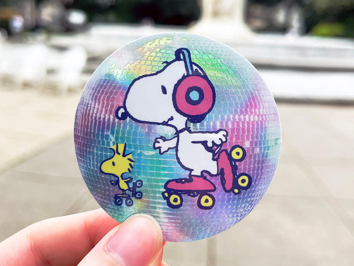 Snoopy Roller Buds Vinyl Sticker