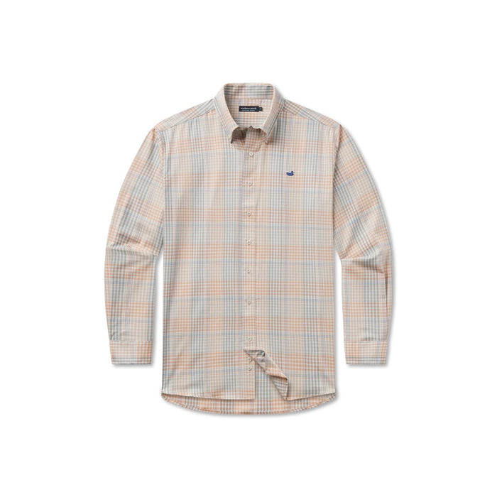 Southern Marsh Edgefield Windowpane Dress Shirt - Taupe/Sage
