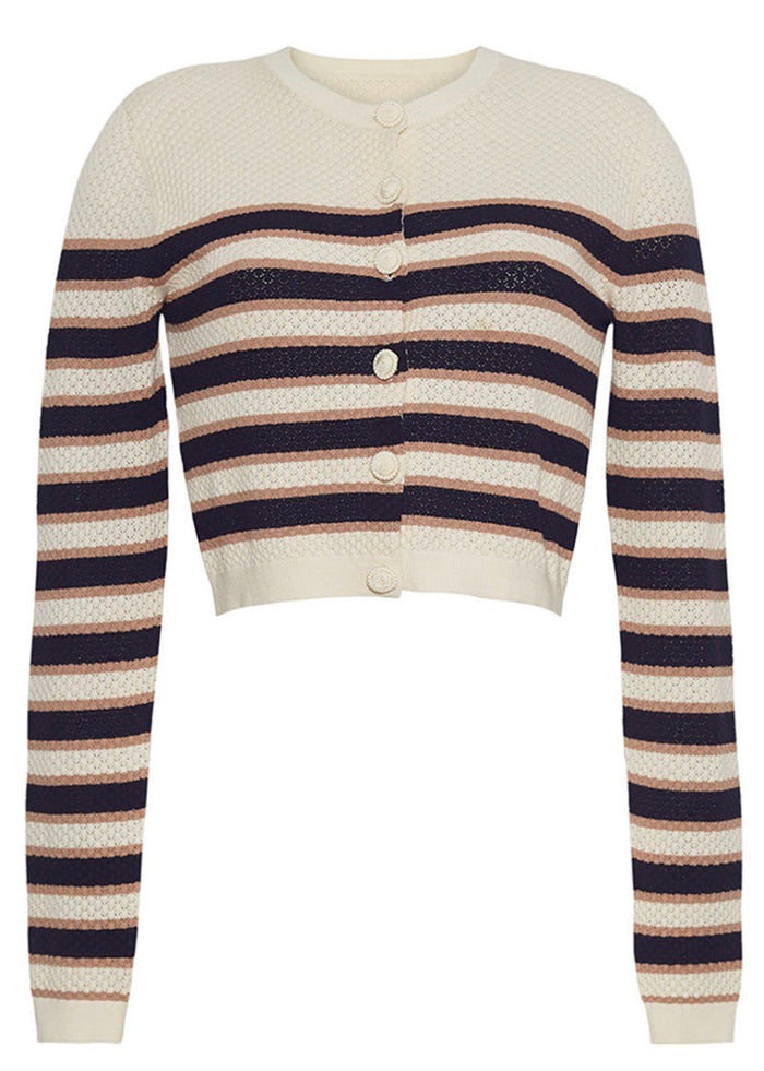 Tallulah Cardigan (Caramel Stripe)