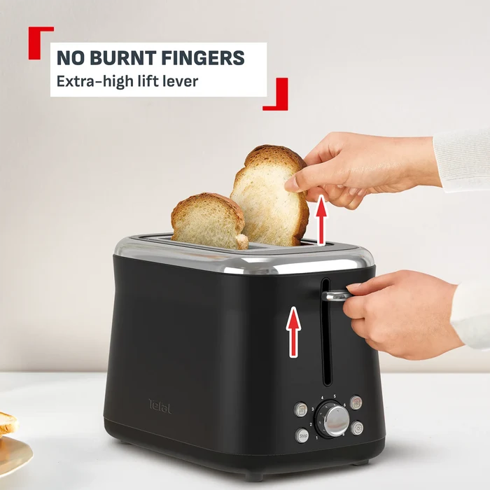 Tefal Collection Toaster 2-slice and Kettle Black Bundle