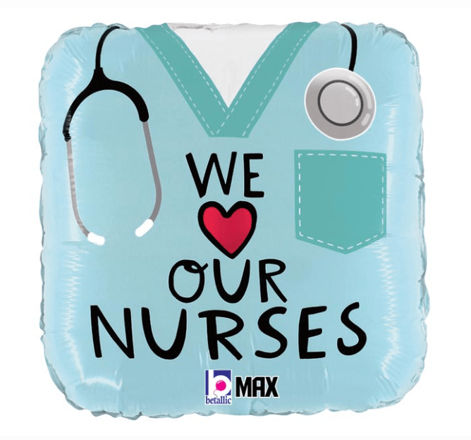 burton + burton Balloons We Love Our Nurses Balloon