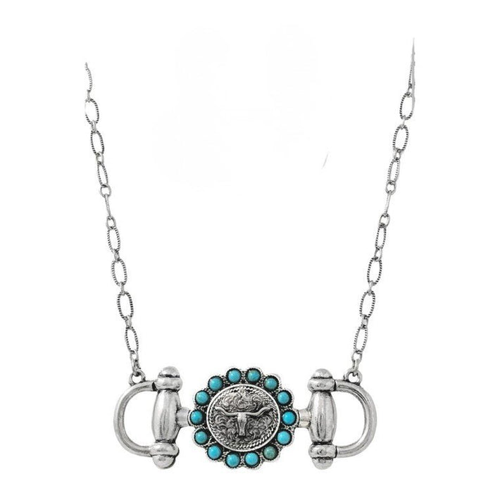 Western Horsebit Turquoise Necklace