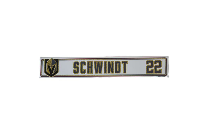 #22 Cole Schwindt 2024-2025 Locker Nameplate-19752 - Vegas Team Store