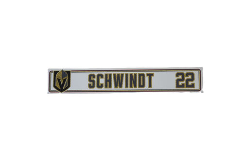 #22 Cole Schwindt 2024-2025 Locker Nameplate-19752 - Vegas Team Store