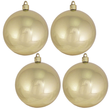 [4 Pack] 4 3/4" (120mm) Shiny Finish Commercial Grade Shatterproof Ball Ornaments