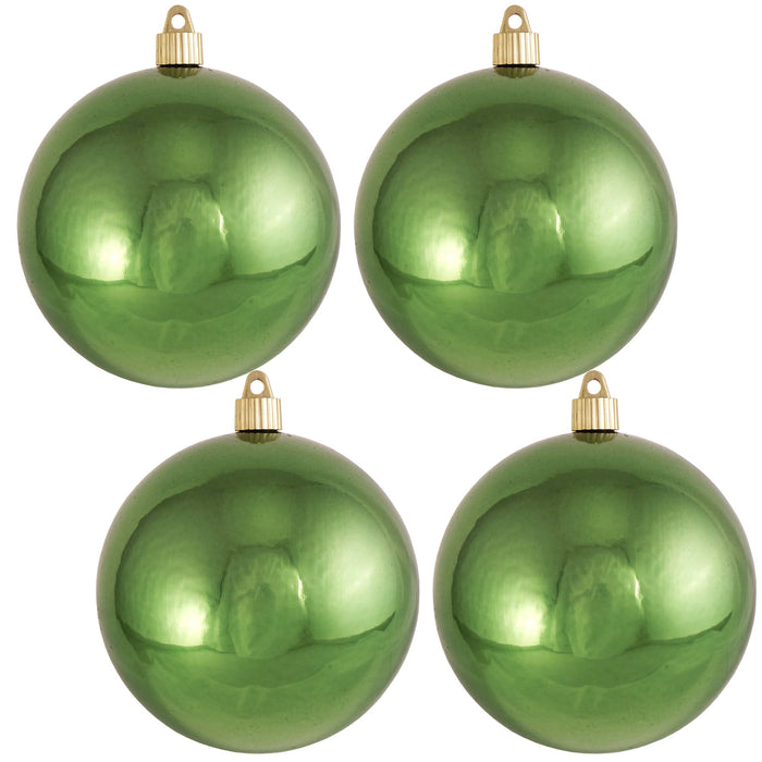 [4 Pack] 4 3/4" (120mm) Shiny Finish Commercial Grade Shatterproof Ball Ornaments