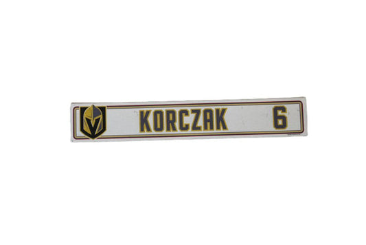#6 Kaedan Korczak 2024-2025 Locker Nameplate-19732 - Vegas Team Store