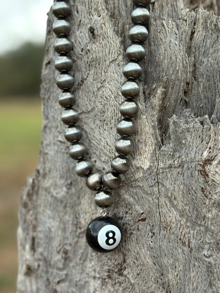 8 Ball Pearl Necklace
