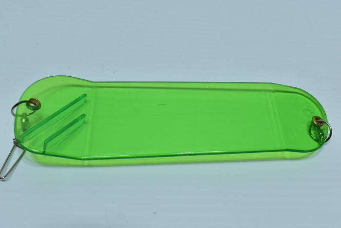8.5" Double Finned Flasher Blank - Light Green