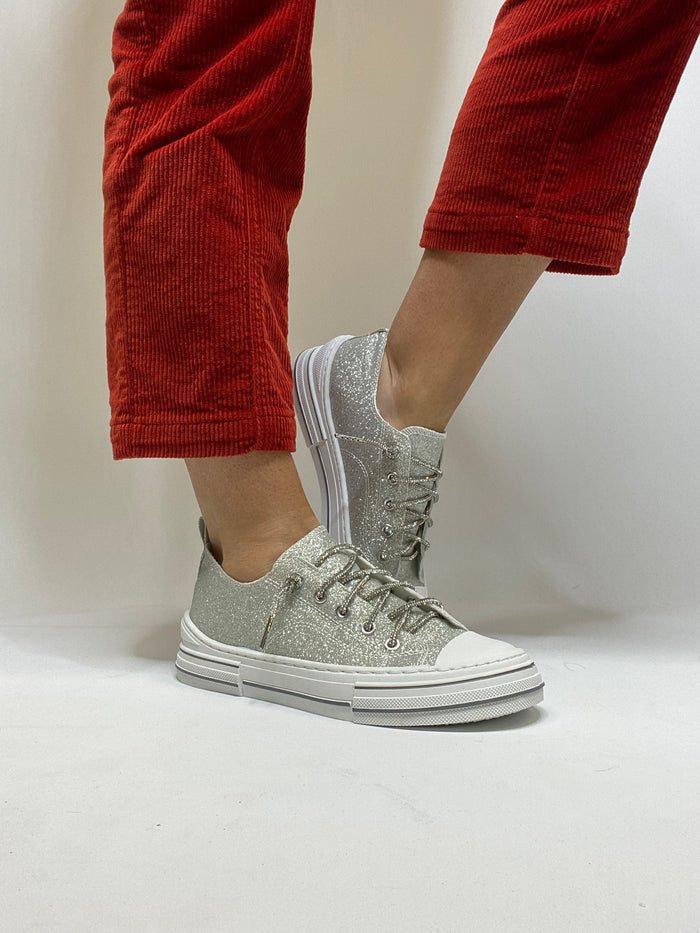 Very G Silver Glitter Aman Sneakers