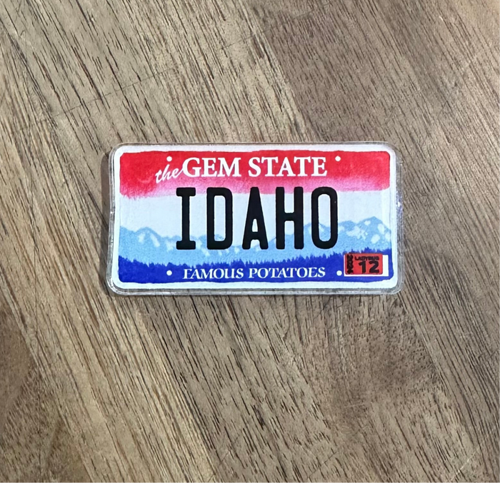 Acrylic Idaho License Plate Magnet