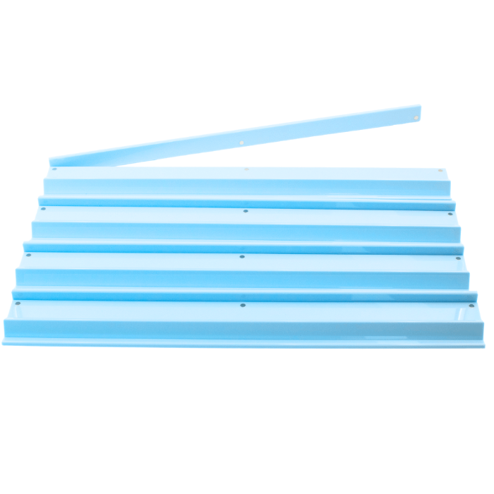 My Fair Mahjong Solid Macaron Blue MAHJONG RACKS | Premium Acrylic | 4 Racks + 4 Pushers