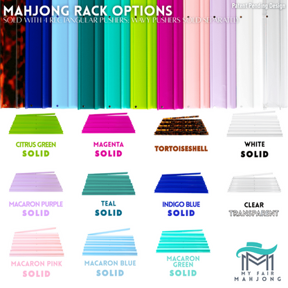 My Fair Mahjong MAHJONG RACKS | Premium Acrylic | 4 Racks + 4 Pushers