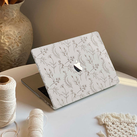 Aesthetics Botanical | Macbook Case - White - IMCASE