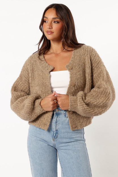 Petal and Pup USA KNITWEAR Albertine Cardigan - Latte