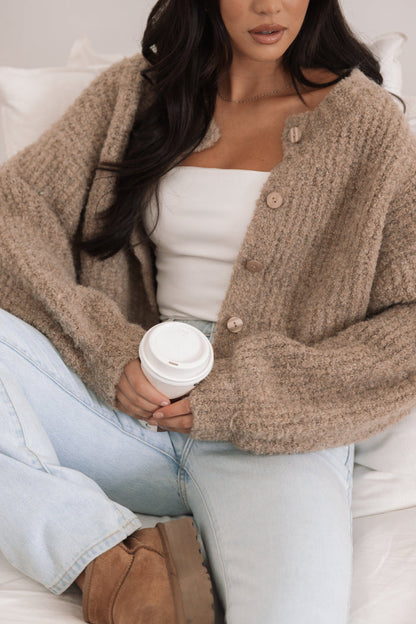 Petal and Pup USA KNITWEAR Albertine Cardigan - Latte