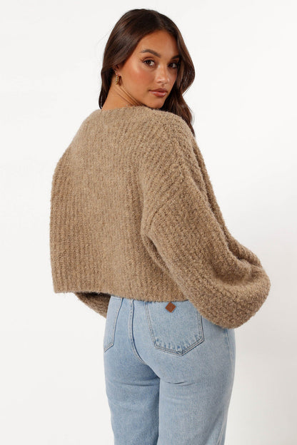Petal and Pup USA KNITWEAR Albertine Cardigan - Latte