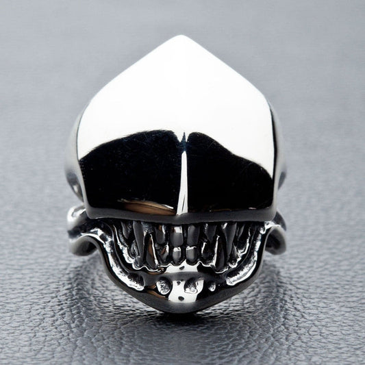Alien Head Ring Front View