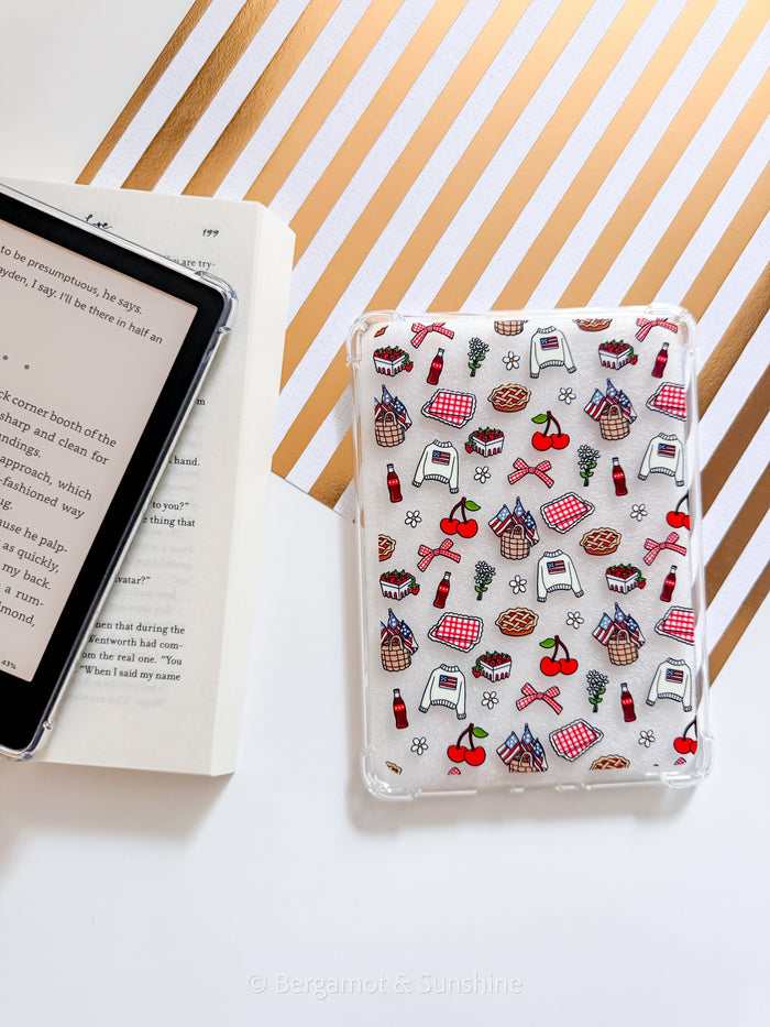 Americana Picnic E Reader Case and/or Bookmark [Combined Listing]