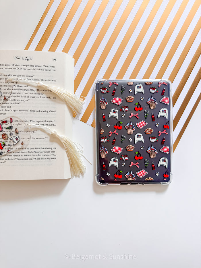 Americana Picnic E Reader Case and/or Bookmark [Combined Listing]