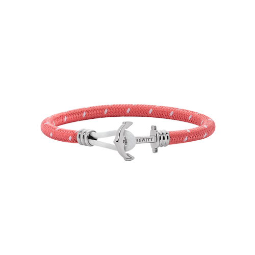 Ankerarmband Phrep Lite Silber Nylon Coral Weiß