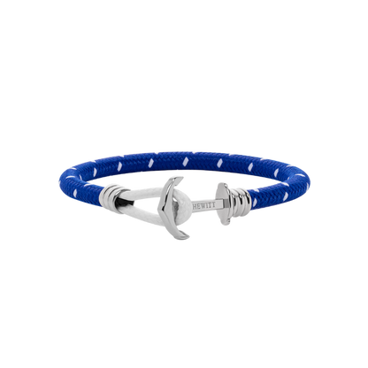 Ankerarmband Phrep Lite Silber Nylon Hellblau Weiß