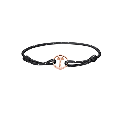 Armband Re/Brace Roségold Schwarz
