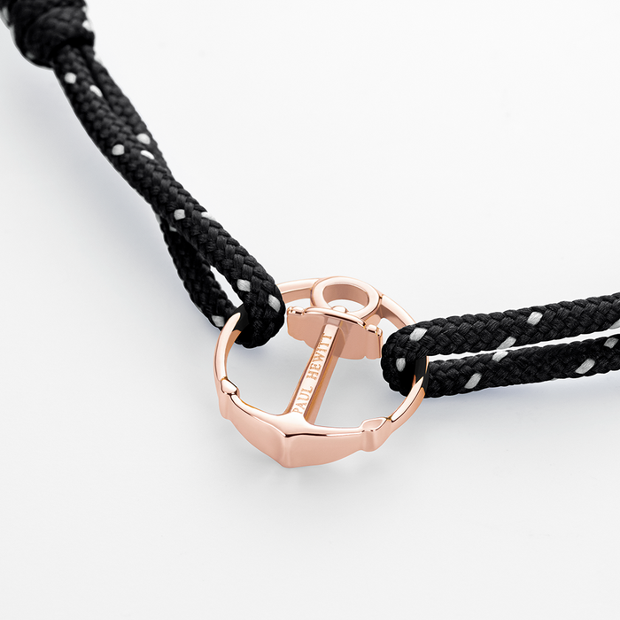 Armband Re/Brace Roségold Schwarz