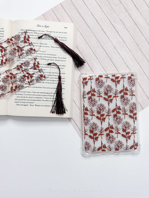 Autumn Floral Kindle Case and/or Bookmark [Combined Listing] – Fall E-Reader Cover