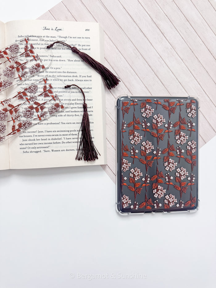 Autumn Floral Kindle Case and/or Bookmark [Combined Listing] – Fall E-Reader Cover