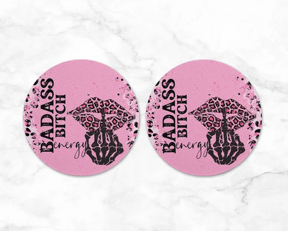 Badass Bitch Energy | Round Coaster Set