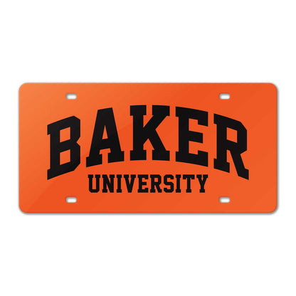 Baker University Acrylic License Plate