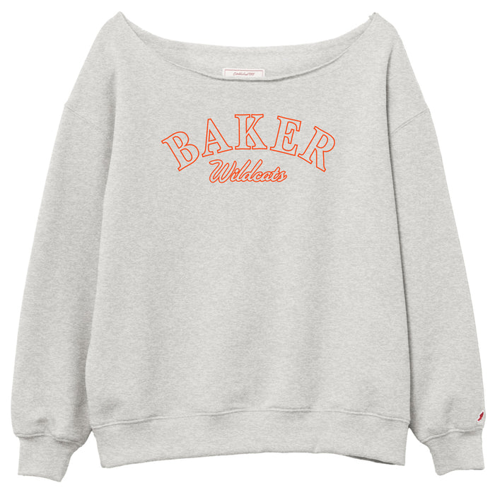 Baker Wildcats Tiffany Off-Shoulder Fleece