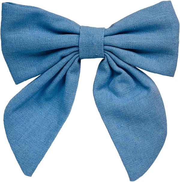 Beau Bottles Beau Bottles Blue Linen Bottle Bow