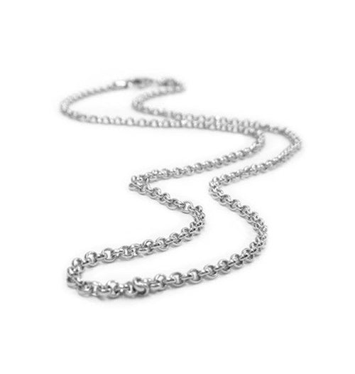 Belle e'toile Sterling Silver Thin Rolo Chain 18"